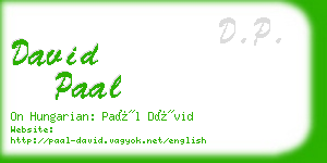 david paal business card